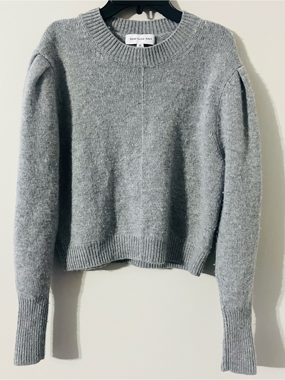 Something Navy Gray Wool & Cashmere Blend Sweater Sz XS